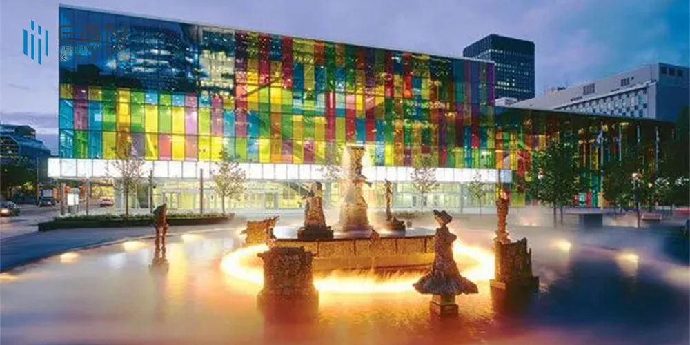 Colored Glass Curtain Wall